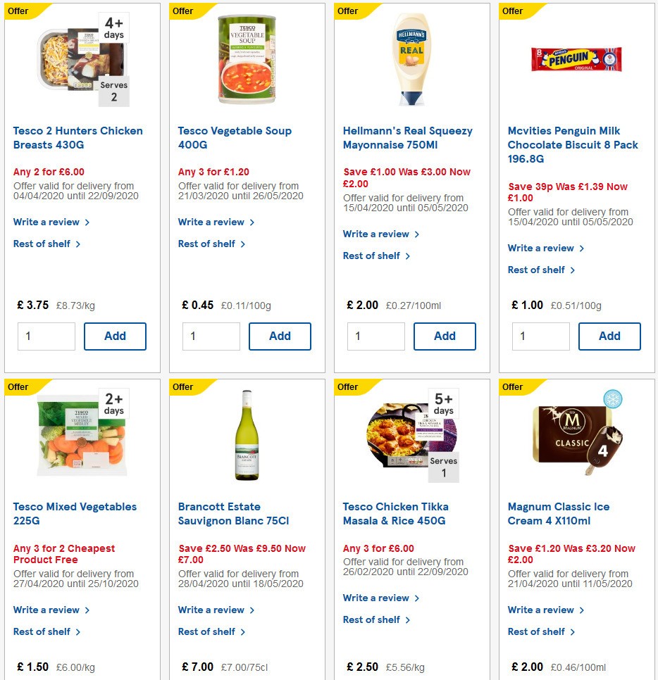 TESCO Offers from 29 April