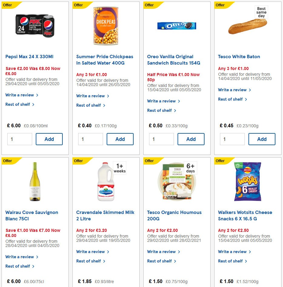 TESCO Offers from 29 April