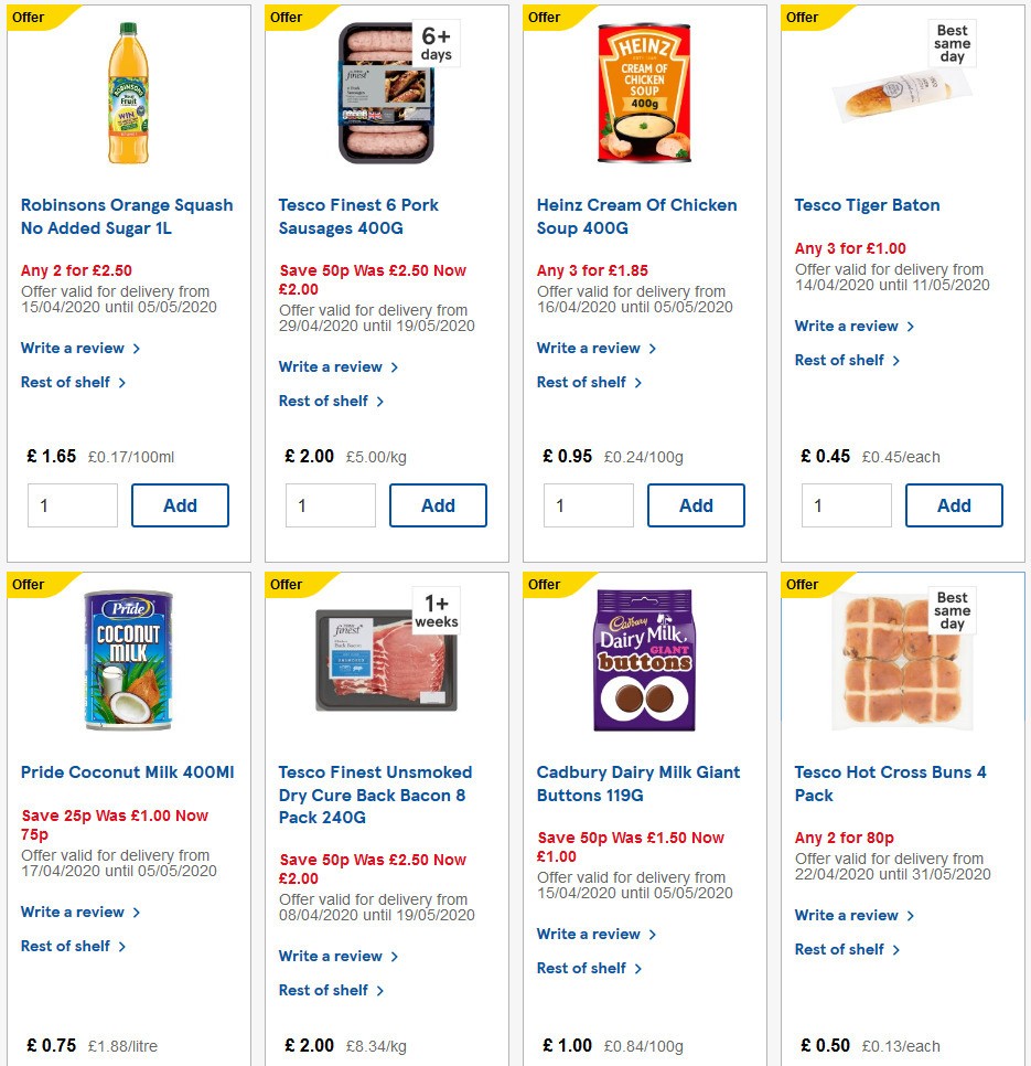 TESCO Offers from 29 April