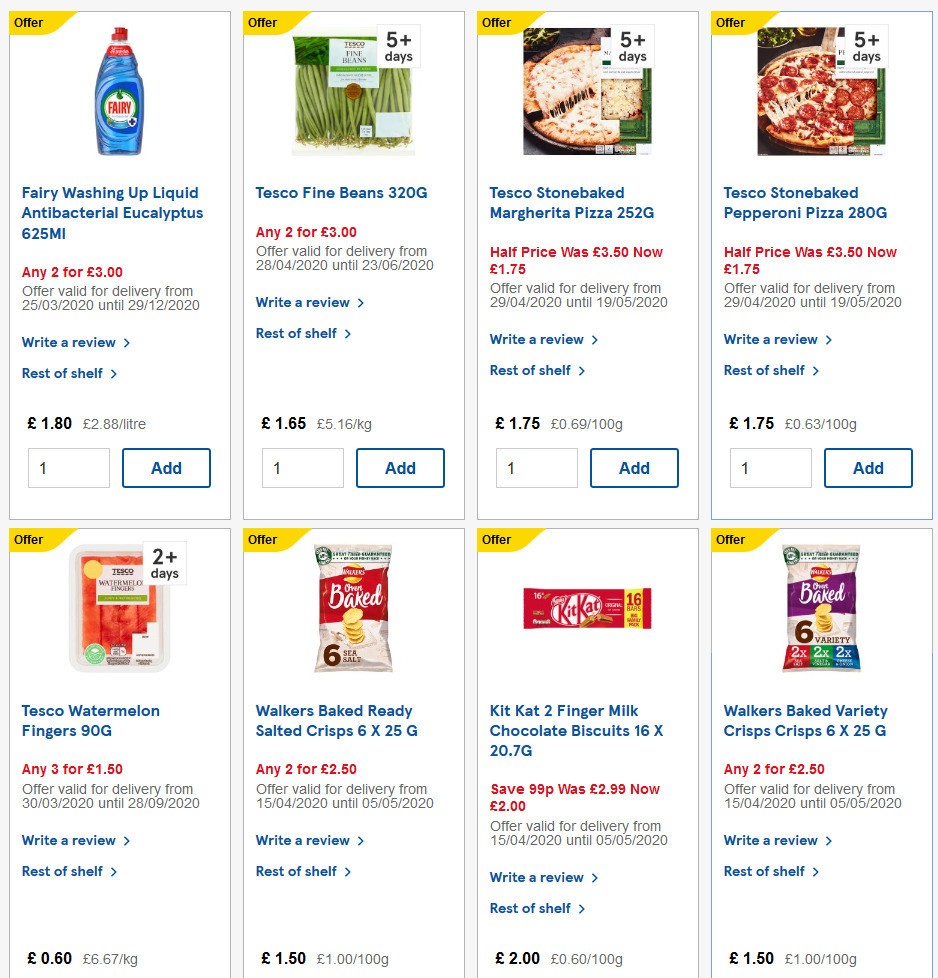 TESCO Offers from 29 April