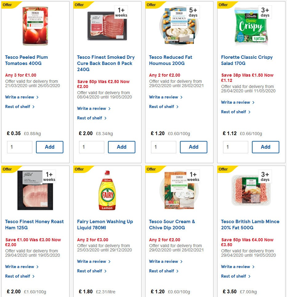 TESCO Offers from 29 April