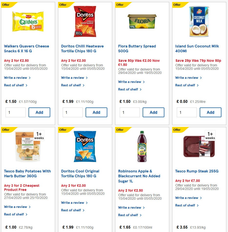 TESCO Offers from 29 April