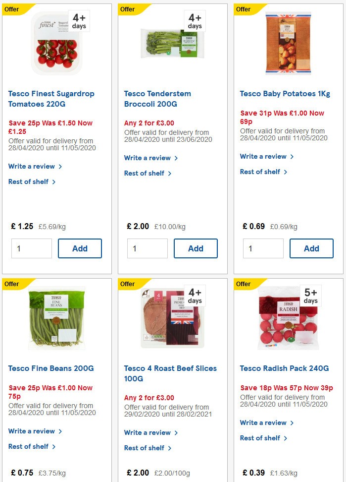 TESCO Offers from 6 May