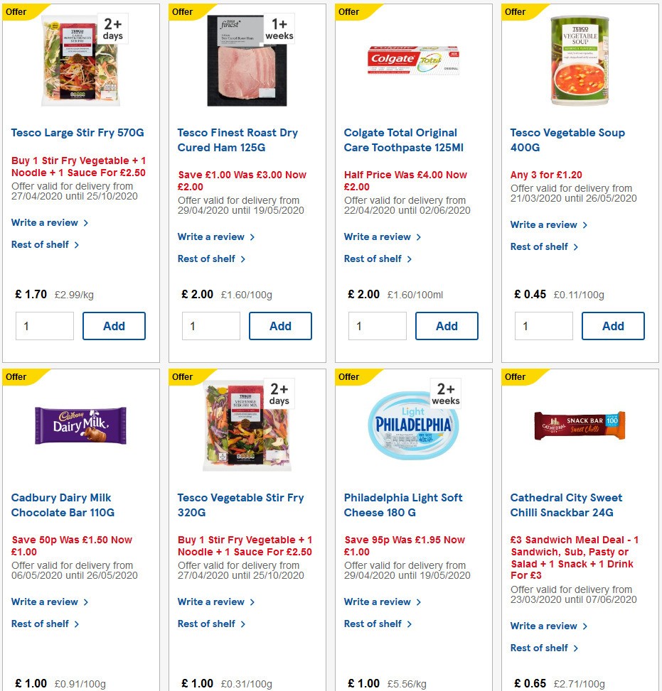 TESCO Offers from 13 May