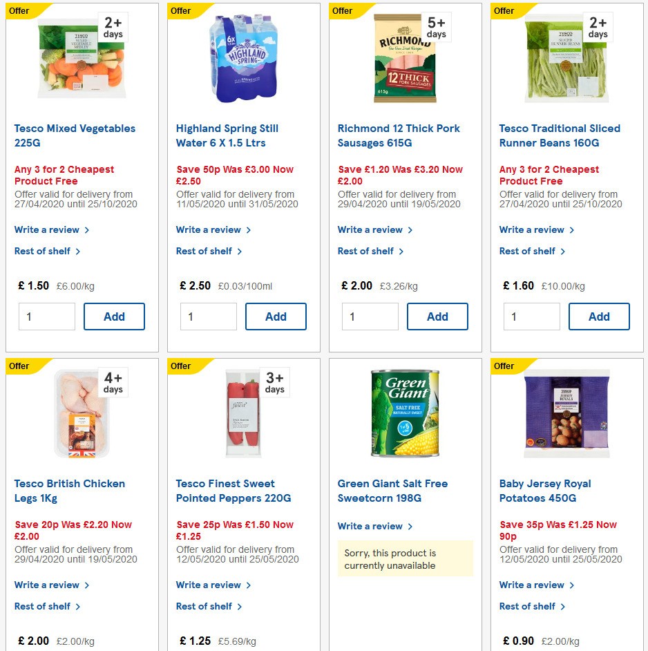 TESCO Offers from 13 May