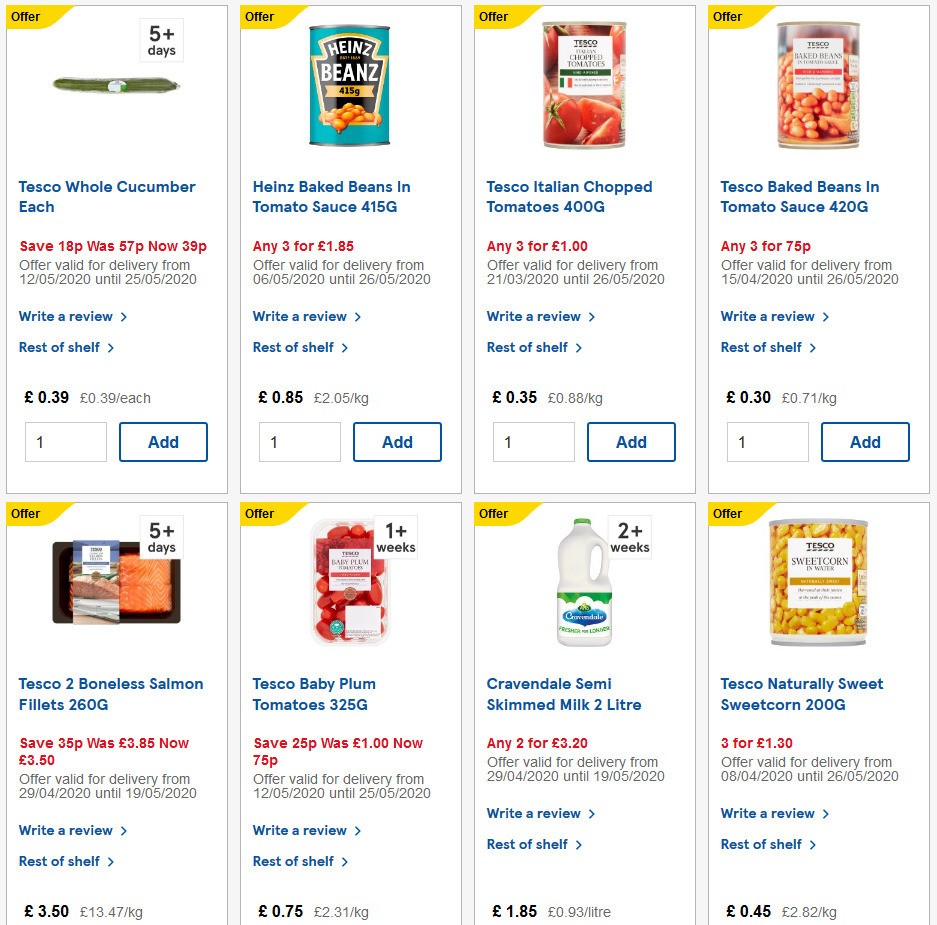 TESCO Offers from 13 May