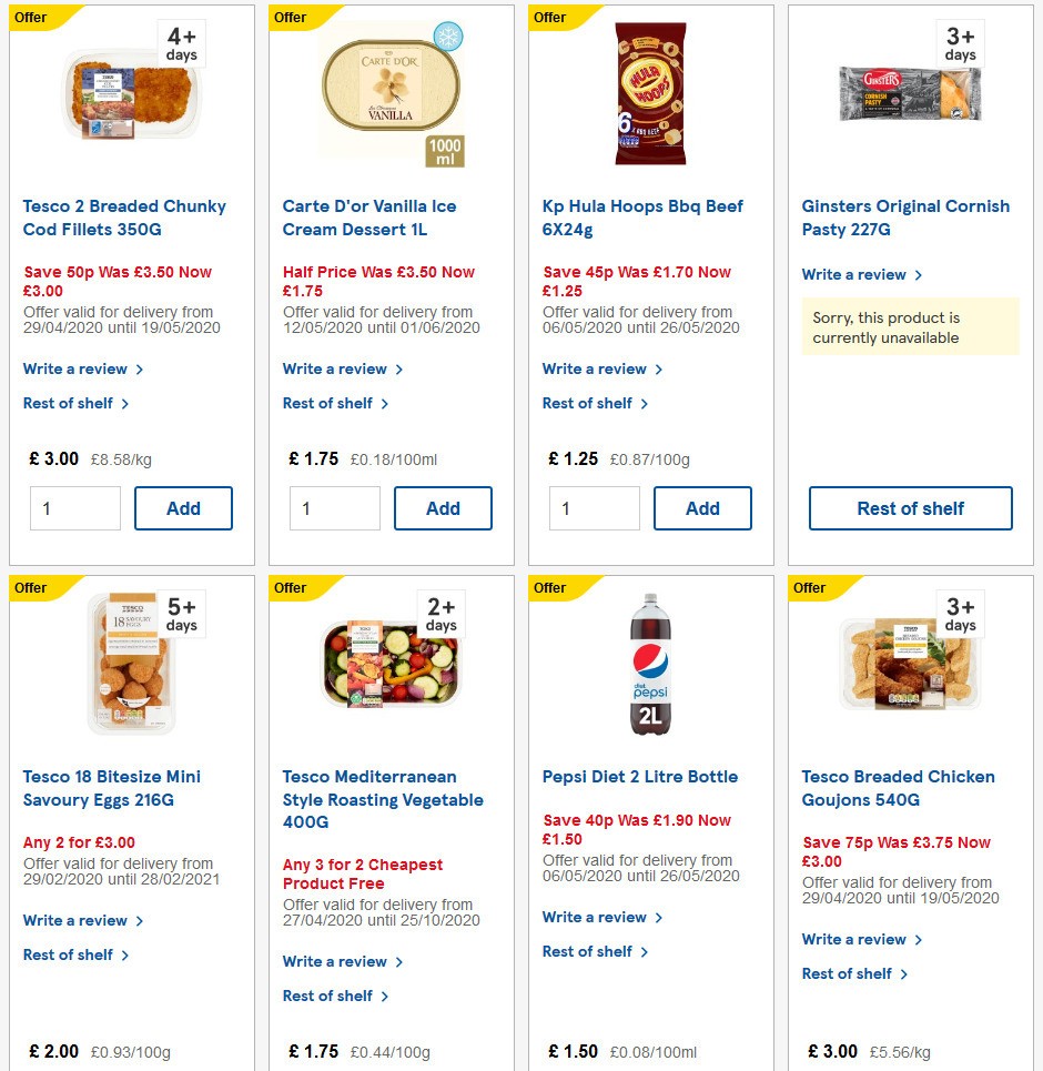 TESCO Offers from 13 May