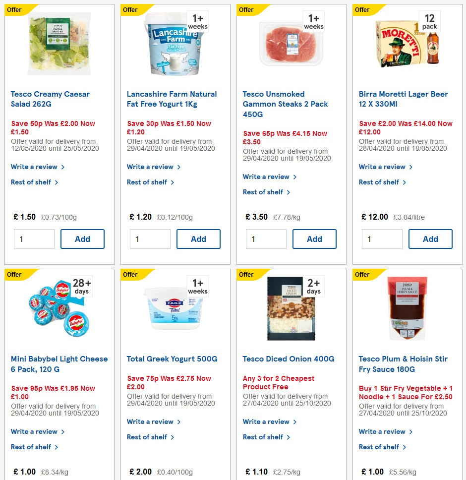 TESCO Offers from 13 May