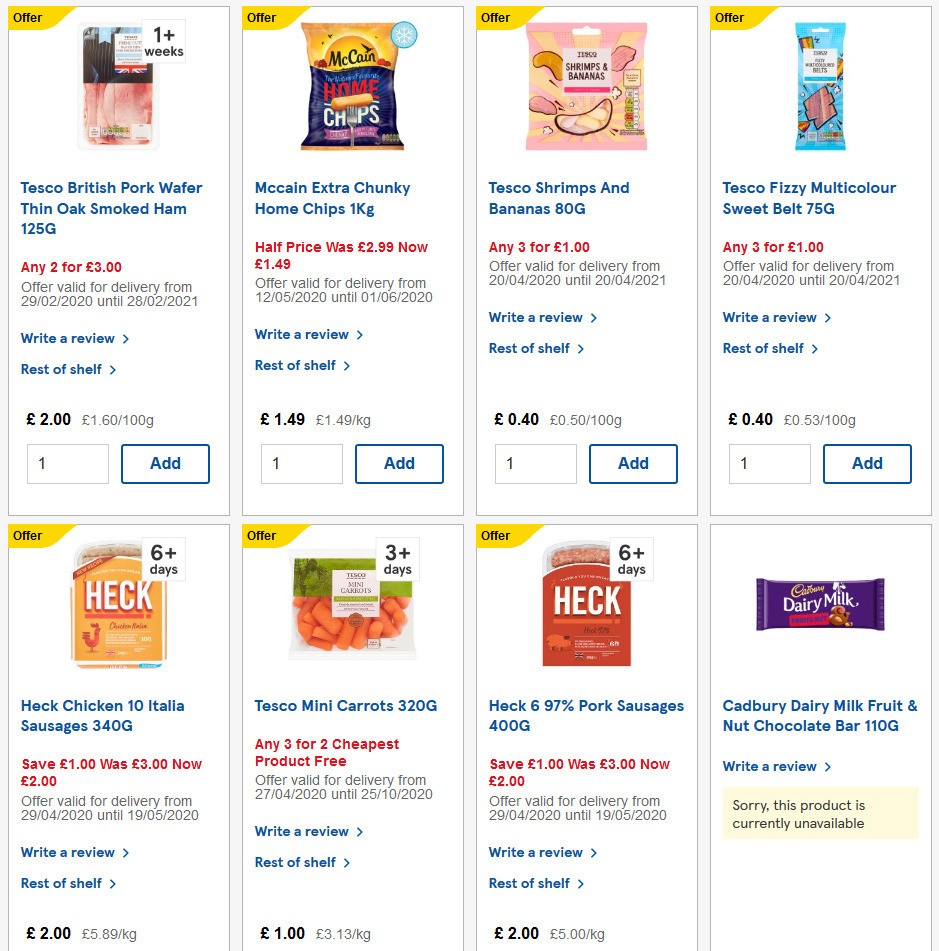 TESCO Offers from 13 May
