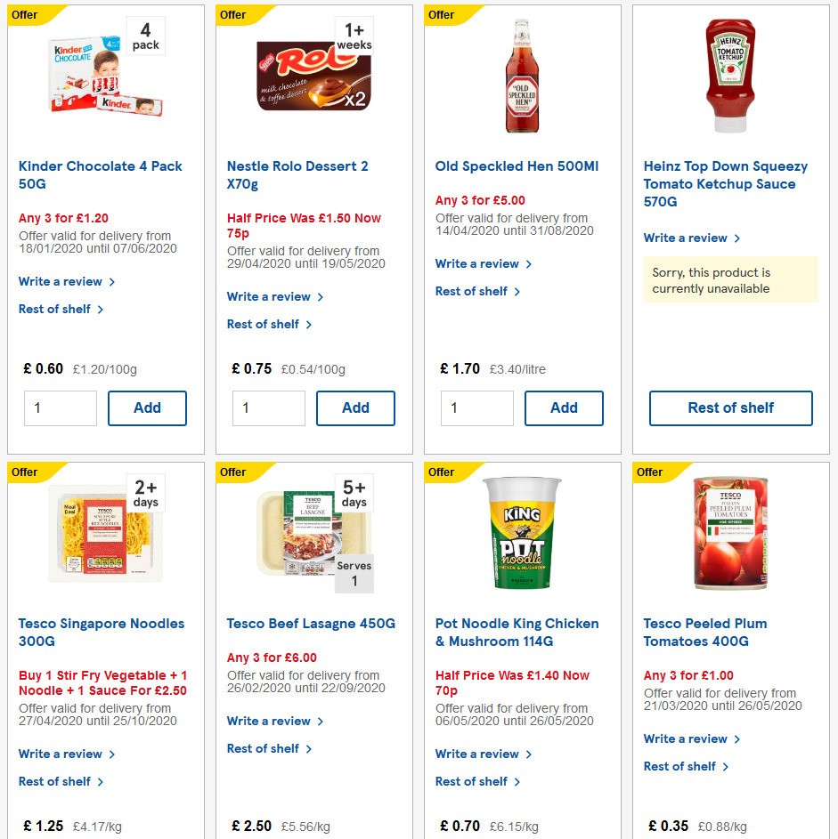 TESCO Offers from 13 May
