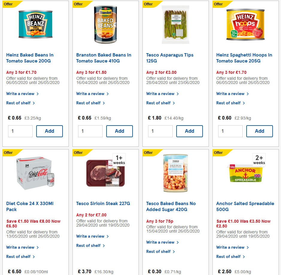 TESCO Offers from 13 May