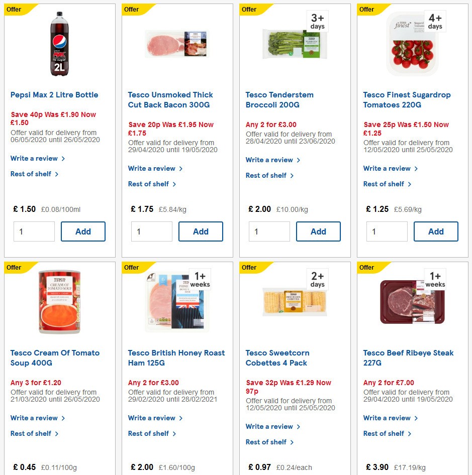 TESCO Offers from 13 May