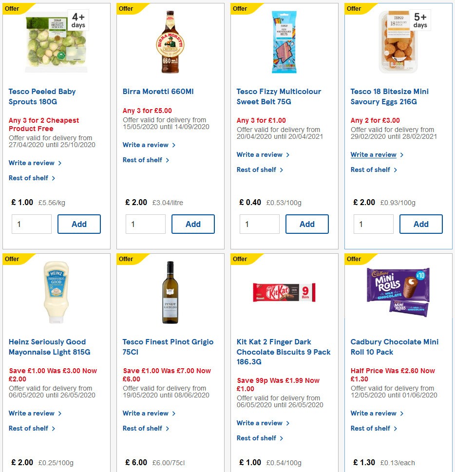 TESCO Offers from 20 May