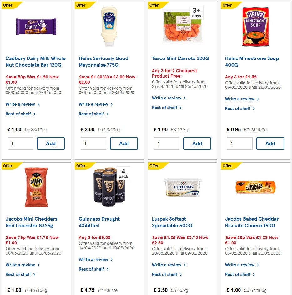 TESCO Offers from 20 May