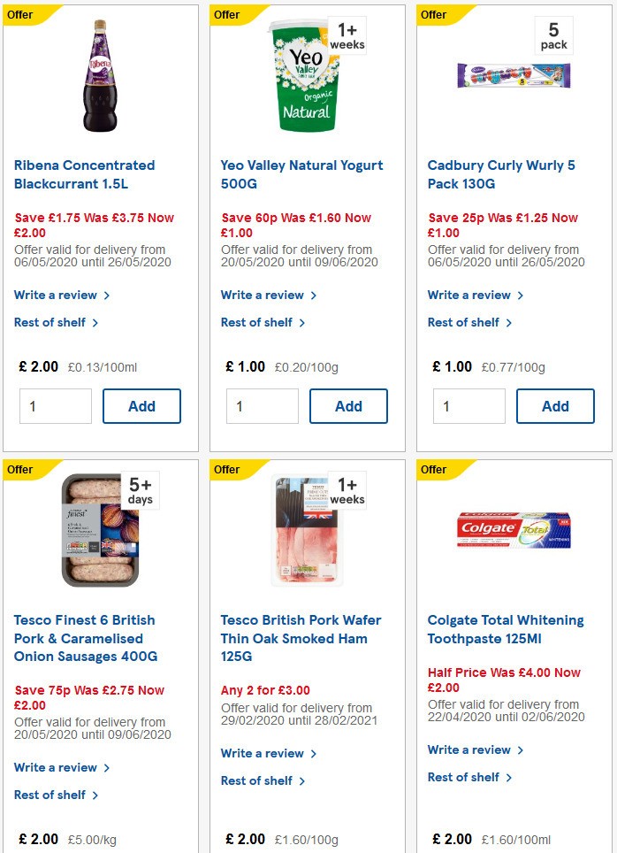 TESCO Offers from 20 May