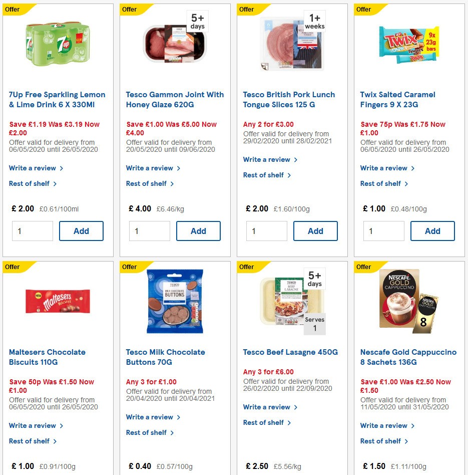 TESCO Offers from 20 May