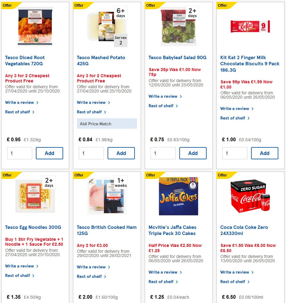 TESCO Offers from 20 May