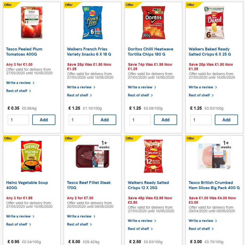 TESCO Offers from 27 May