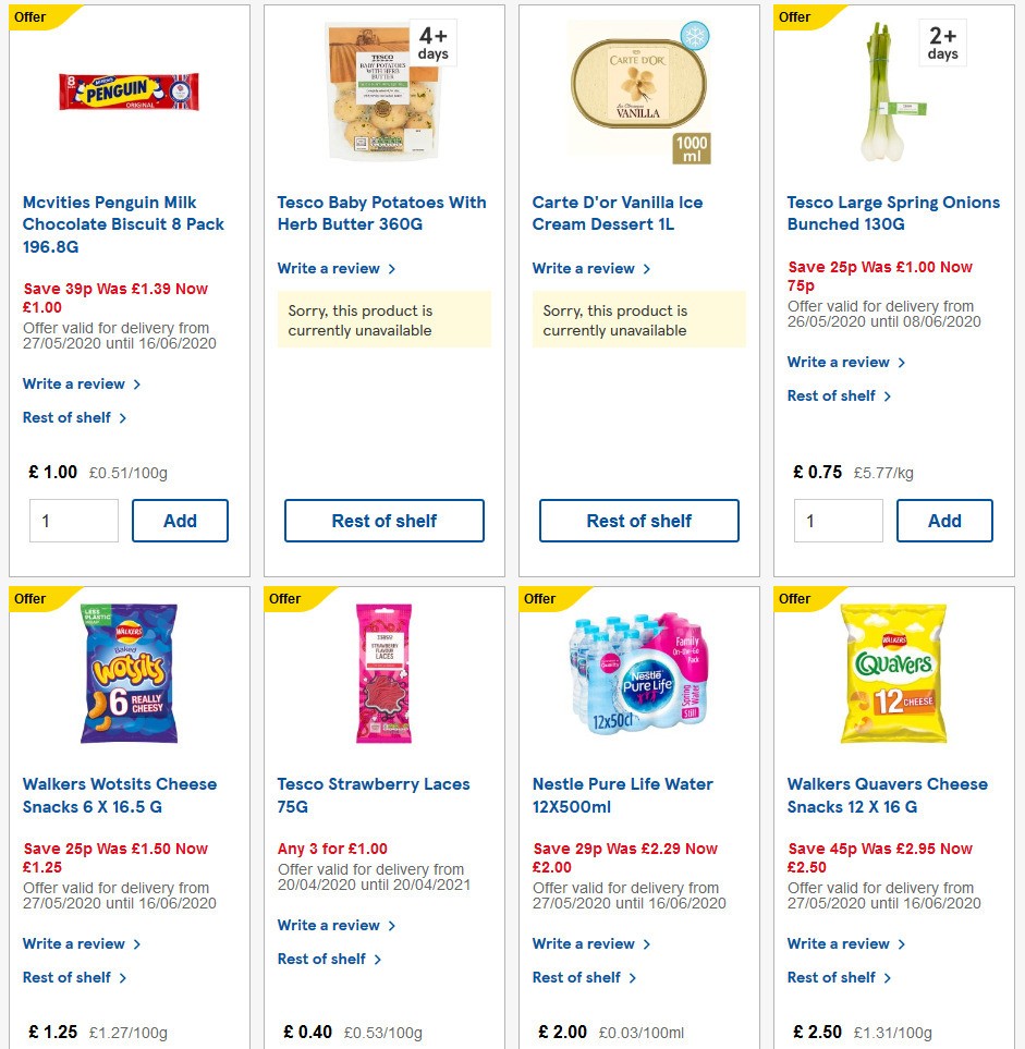TESCO Offers from 27 May