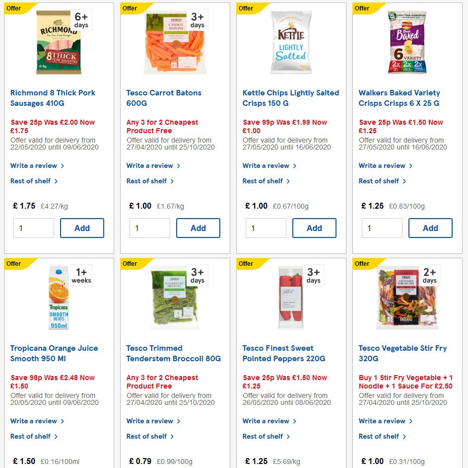 TESCO Offers from 27 May