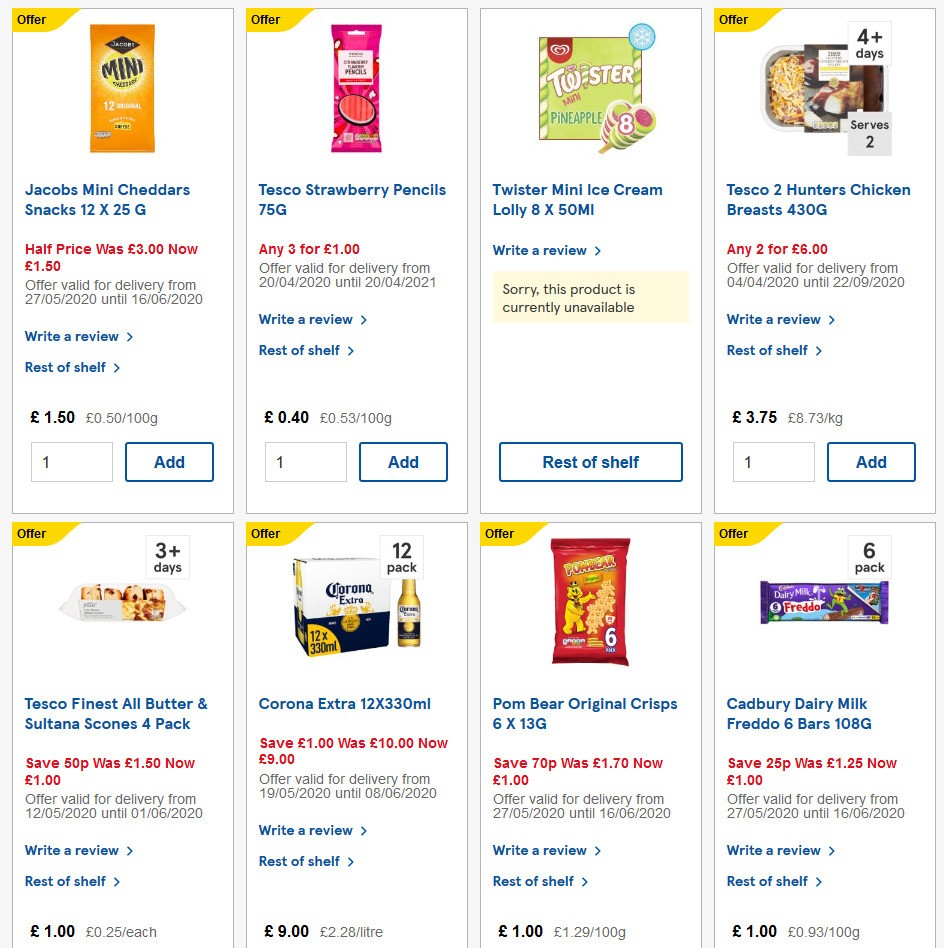 TESCO Offers from 27 May