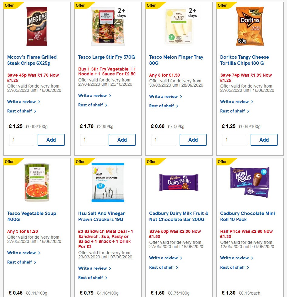 TESCO Offers from 27 May