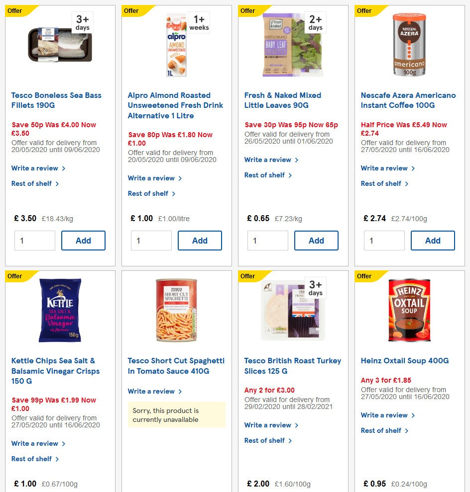 TESCO Offers from 27 May