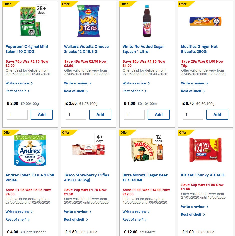 TESCO Offers from 27 May