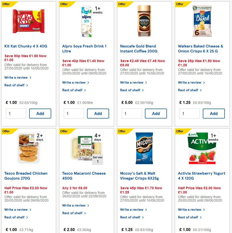 TESCO Offers from 27 May