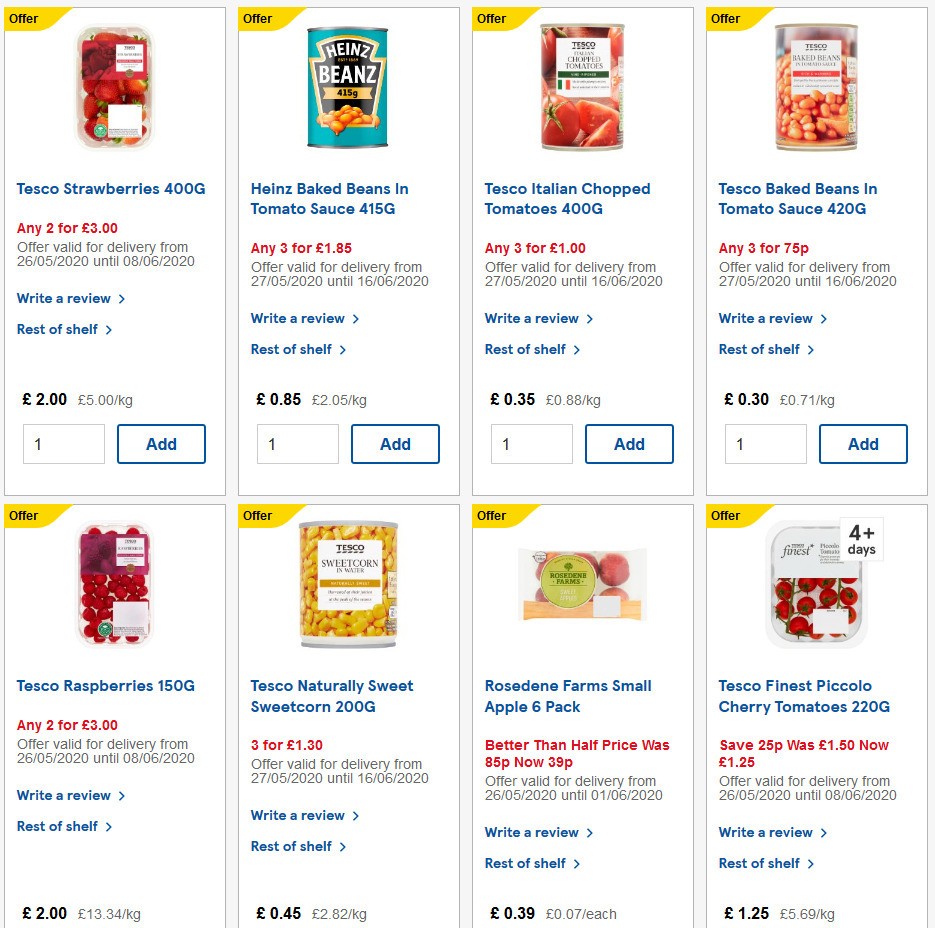 TESCO Offers from 27 May