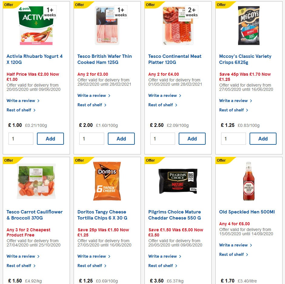 TESCO Offers from 27 May