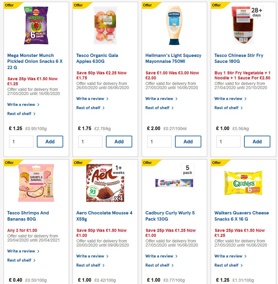 TESCO Offers from 27 May