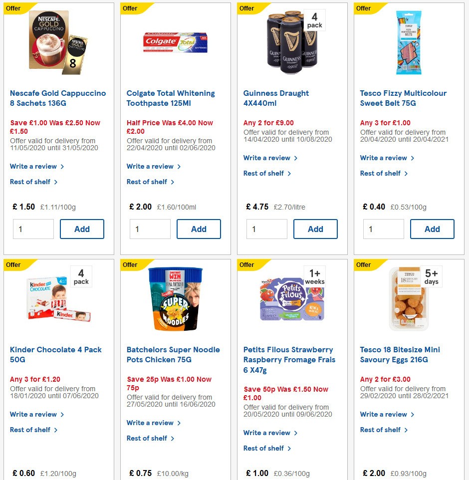 TESCO Offers from 27 May