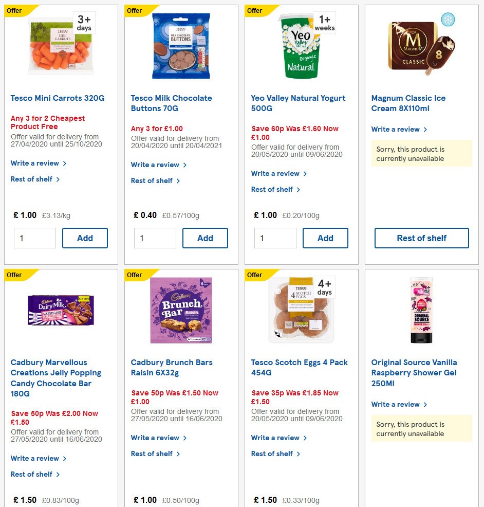 TESCO Offers from 27 May