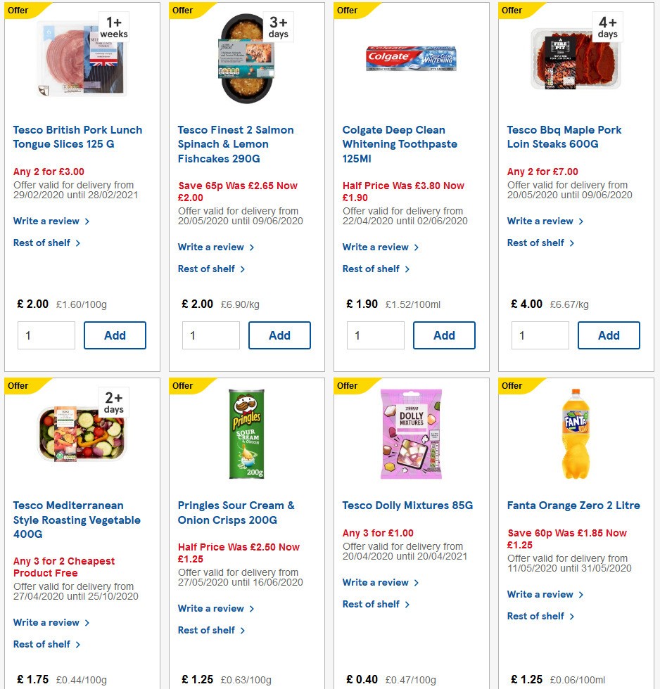 TESCO Offers from 27 May