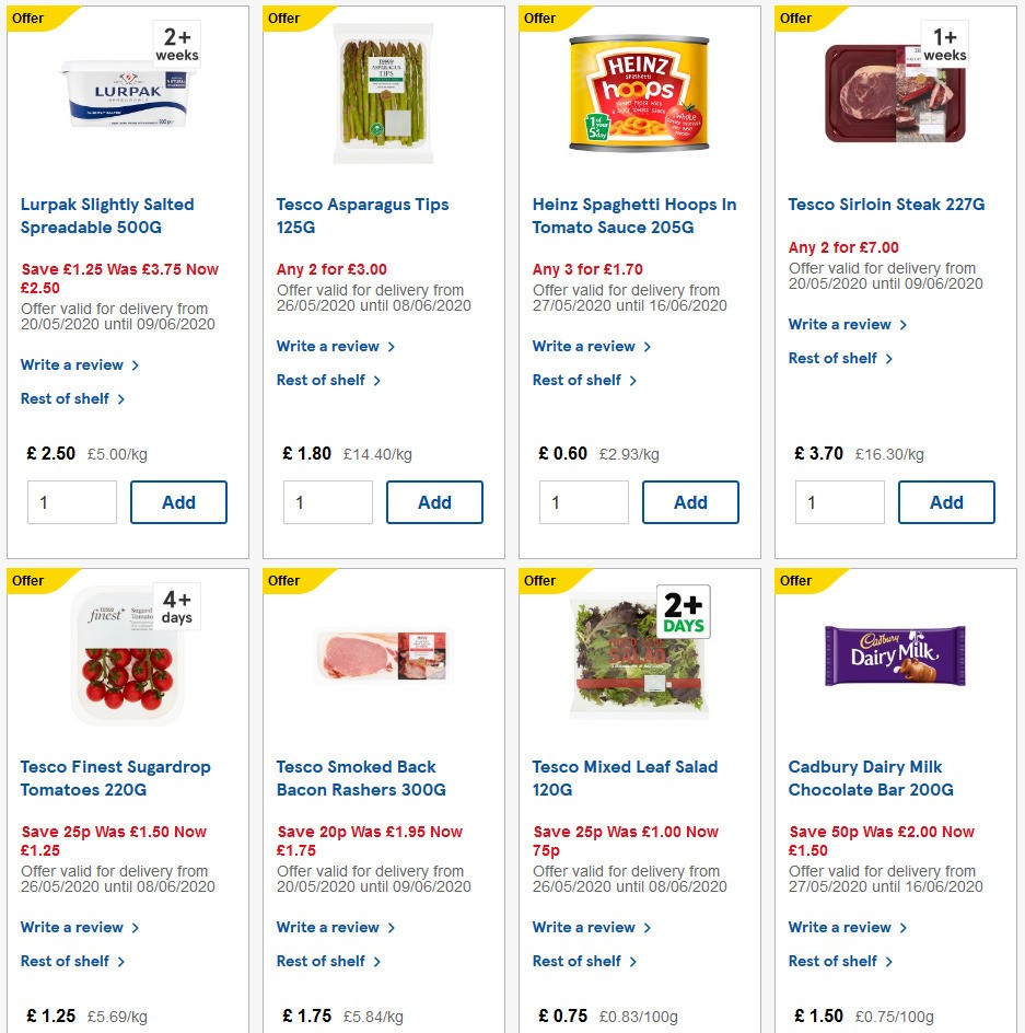 TESCO Offers from 27 May
