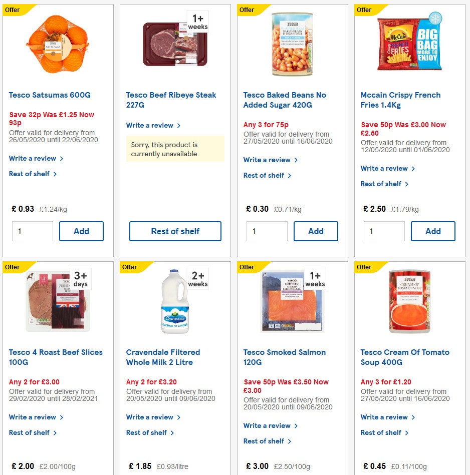 TESCO Offers from 27 May