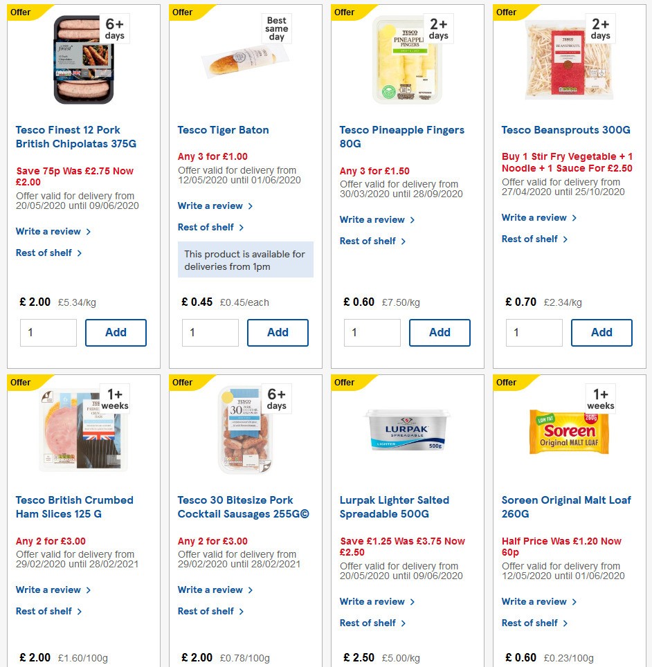 TESCO Offers from 27 May