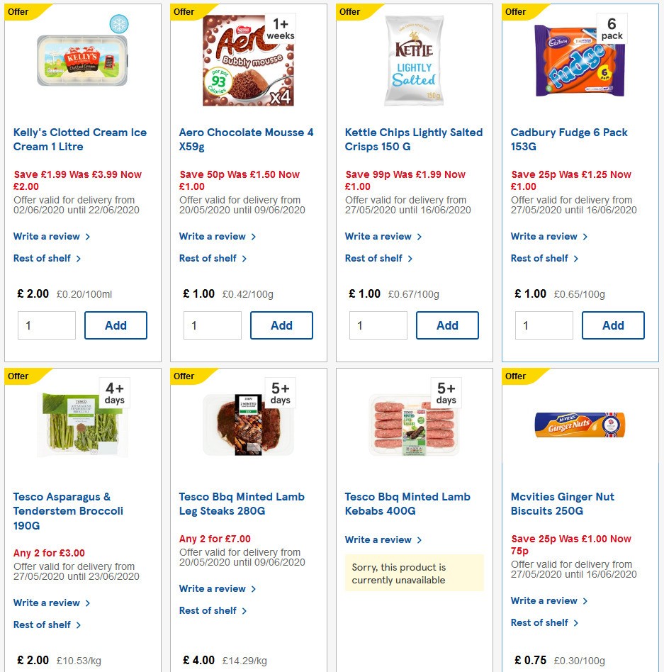 TESCO Offers from 3 June