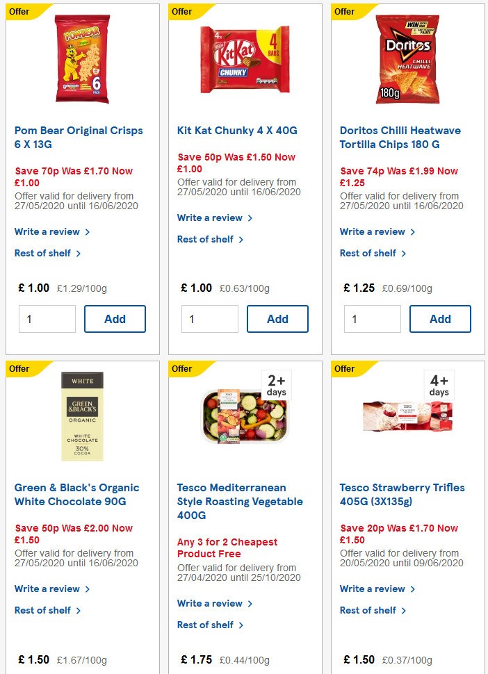 TESCO Offers from 3 June