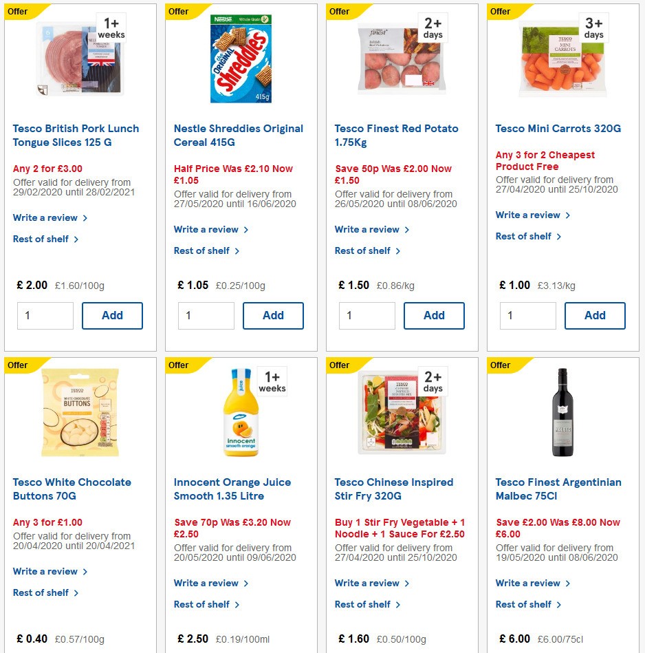 TESCO Offers from 3 June