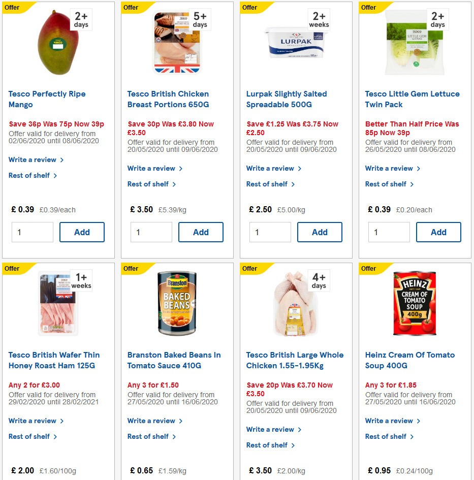 TESCO Offers from 3 June