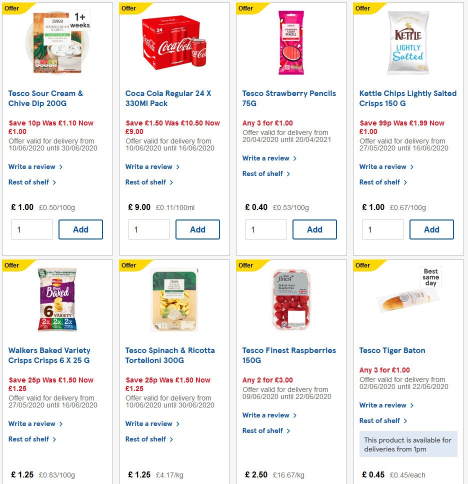 TESCO Offers from 10 June