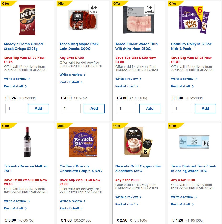TESCO Offers from 10 June