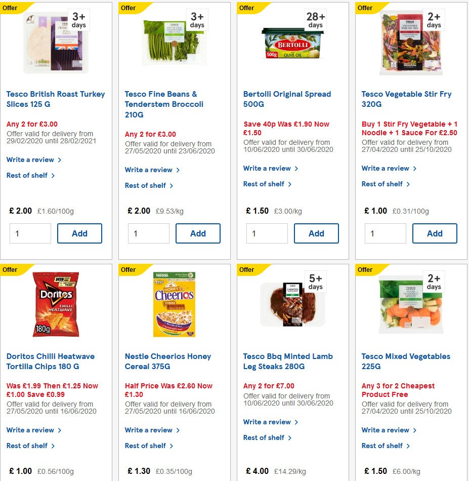 TESCO Offers from 10 June