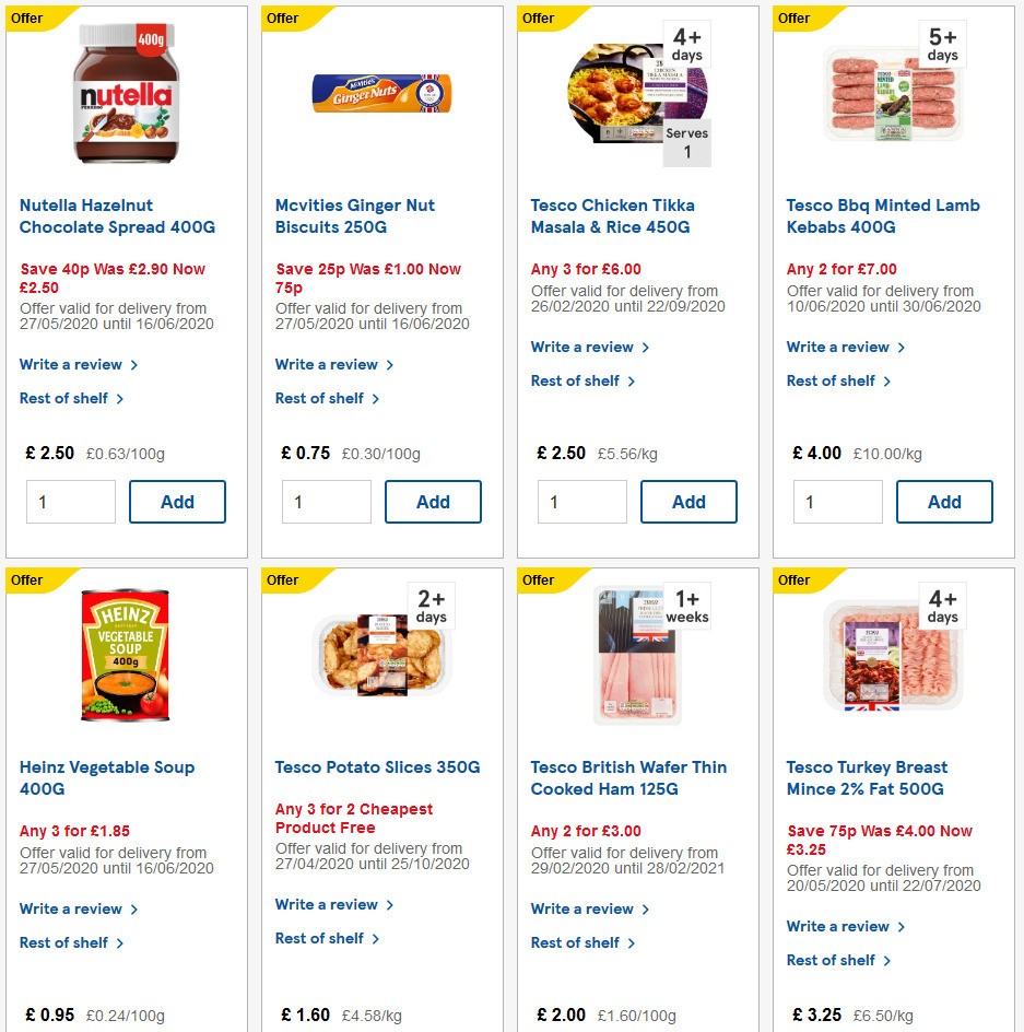 TESCO Offers from 10 June