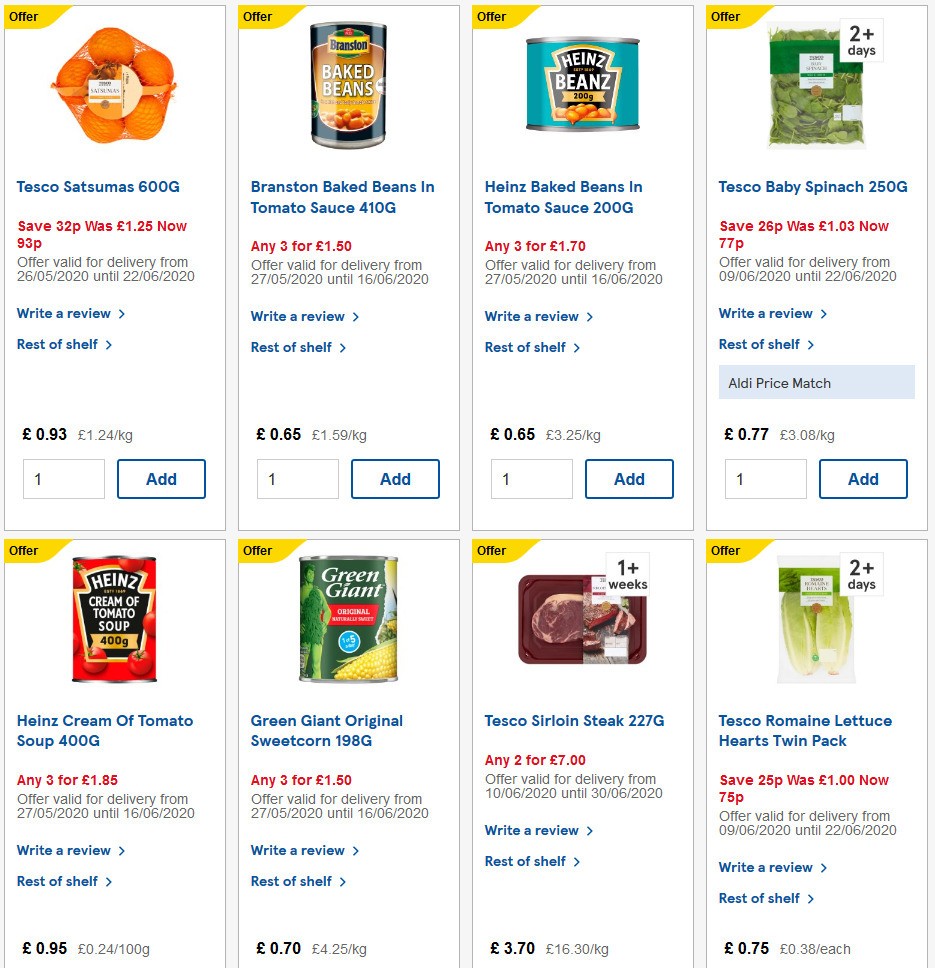 TESCO Offers from 10 June
