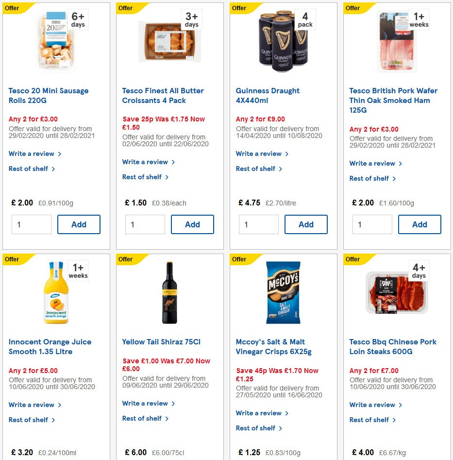 TESCO Offers from 10 June