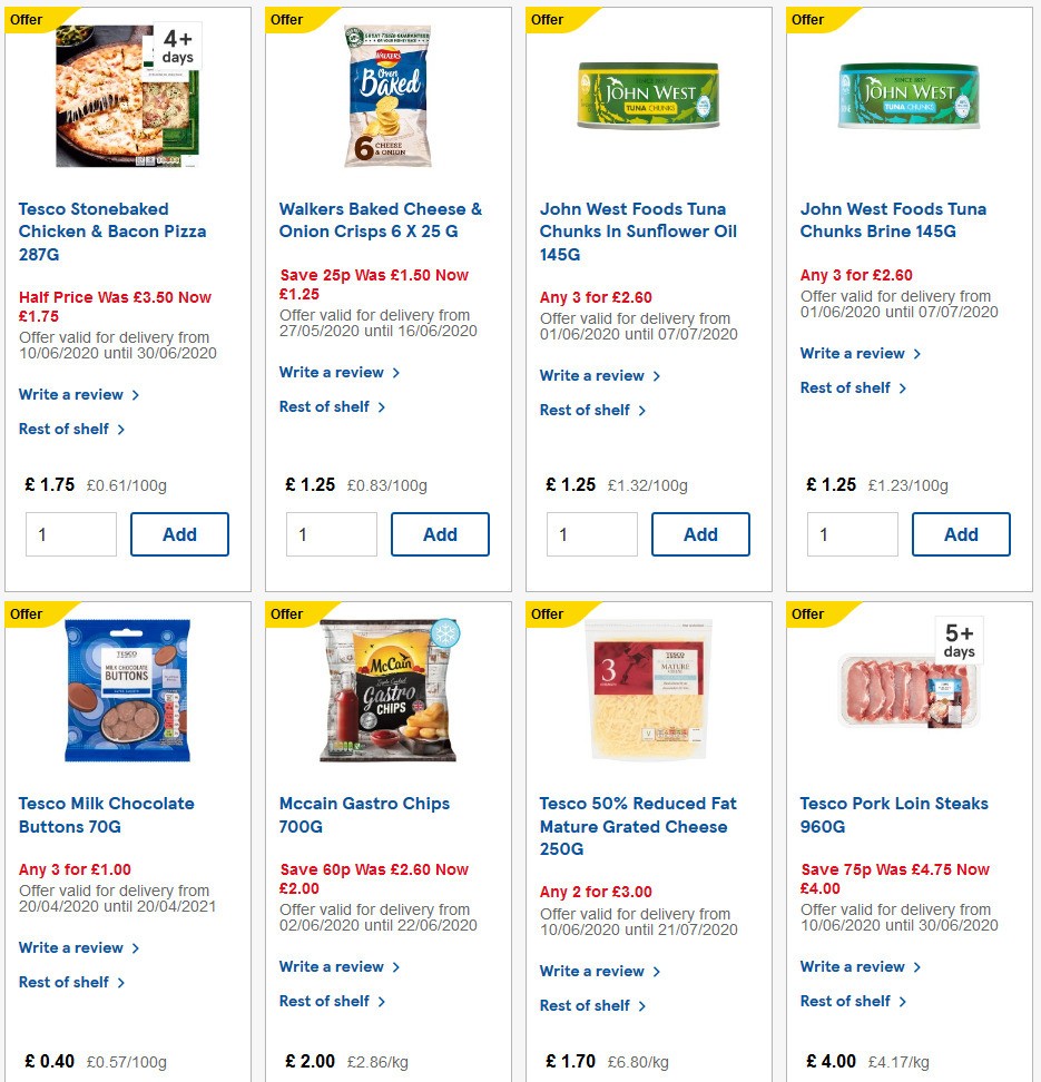 TESCO Offers from 10 June