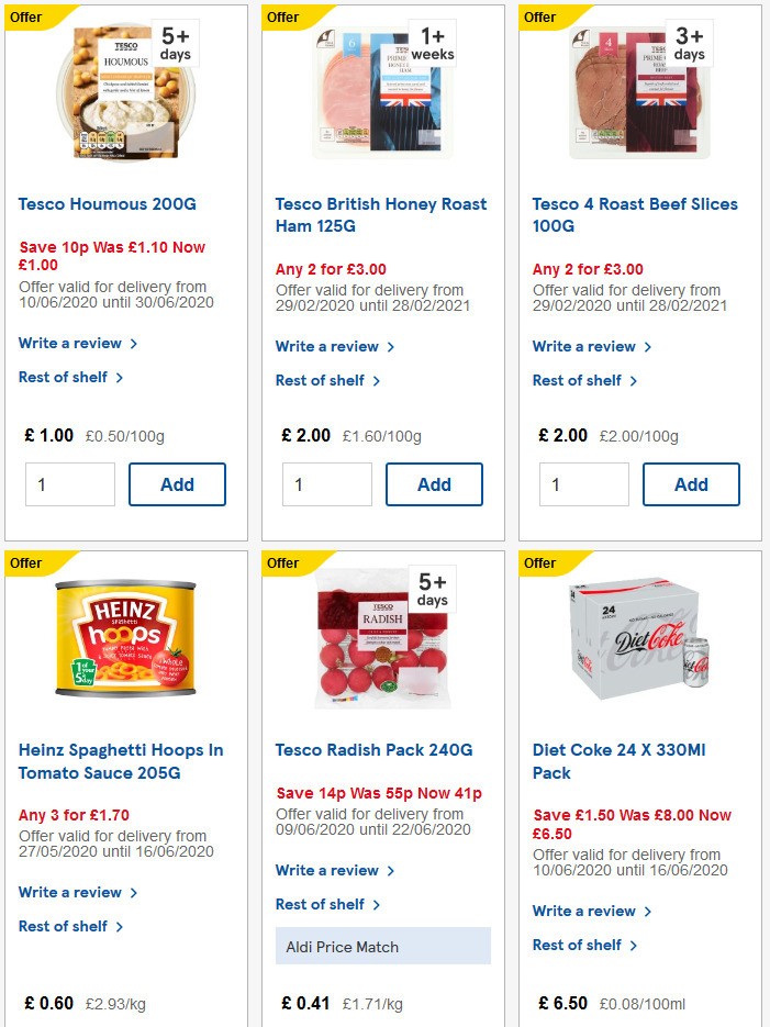 TESCO Offers from 10 June